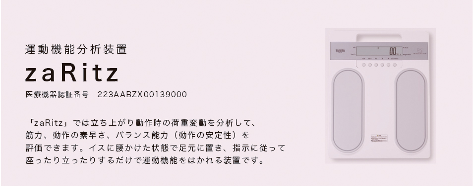 運動機能分析装置ザリッツ